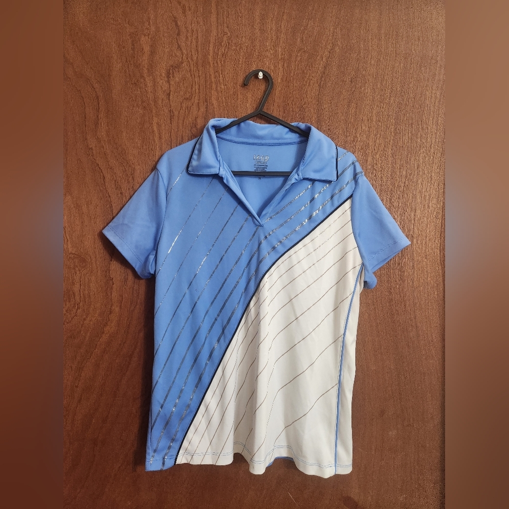 IZOD Perform X Cool FX Women Polo Shirt Size M with Short Sleeves